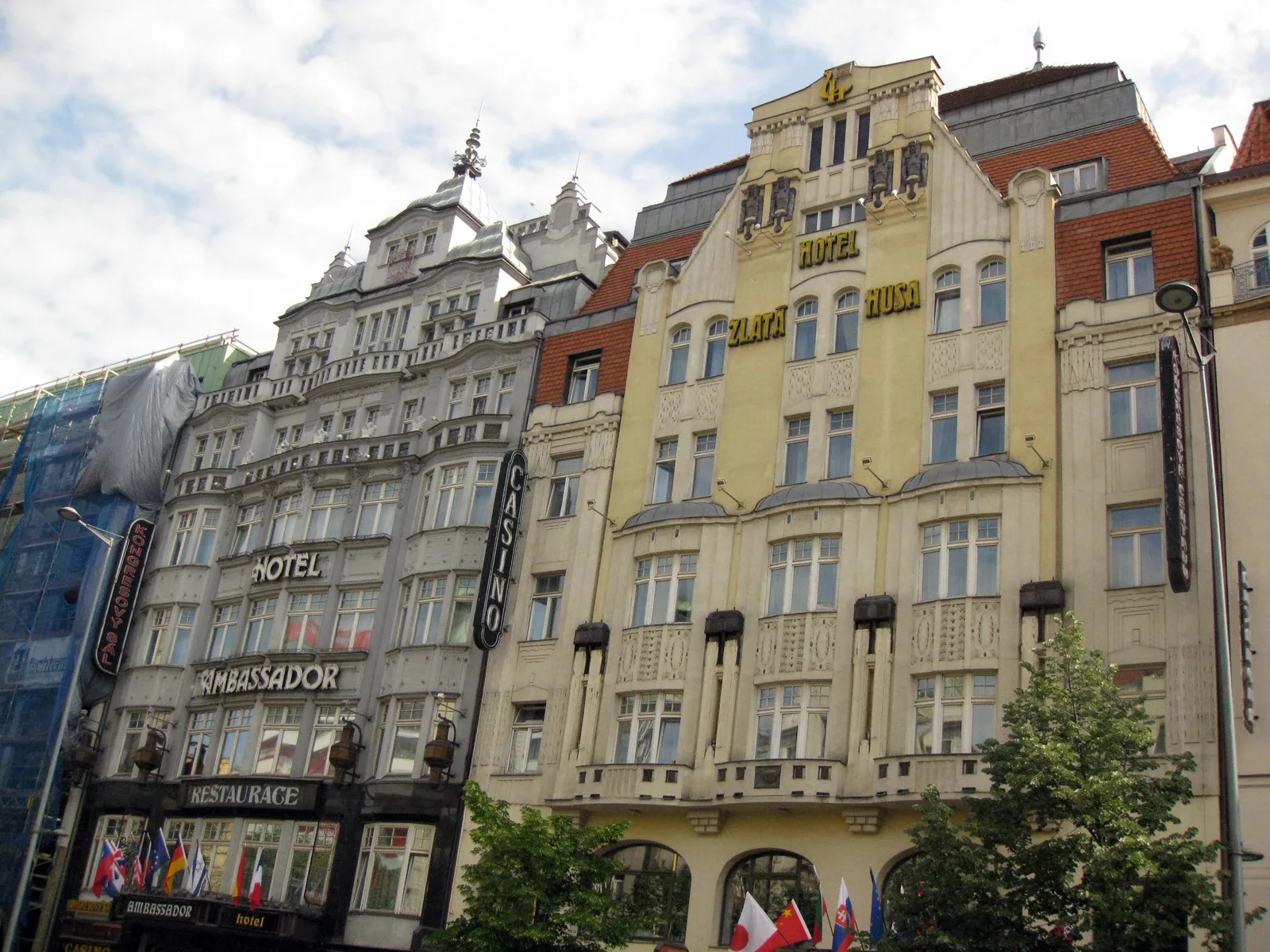 Ambassador Zlatá Husa, Wenceslas Square; archival photograph