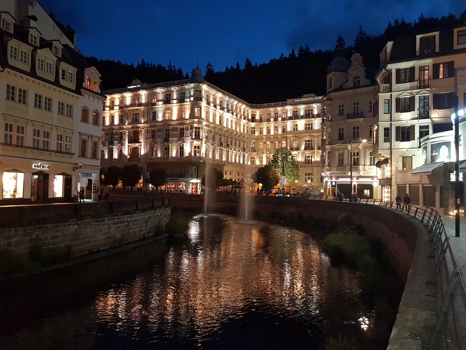 Grandhotel Pupp at night, Karlovy Vary, 2017